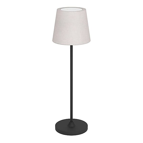 EGLO LED Akku Tischleuchte LEONERO Schwarz/Beige kabellos Touchdimmer H 340 günstig online kaufen