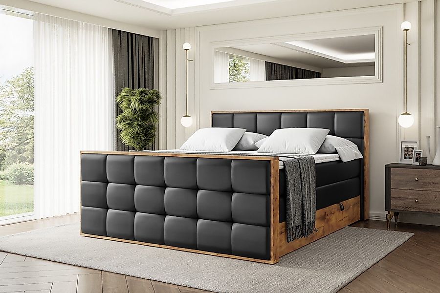 ALTDECOR Boxspringbett LOLLI7-Z KING (Multipocket-Matratze H4, günstig online kaufen