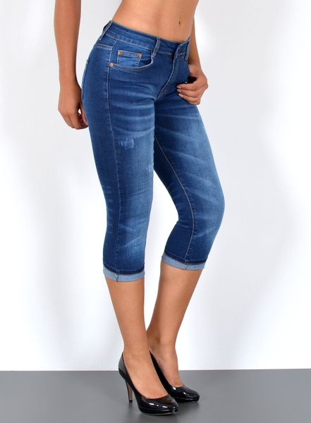 ESRA Caprijeans Damen Jeans Capri Hose günstig online kaufen