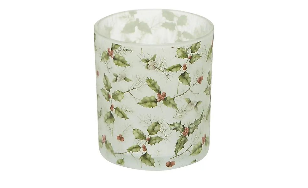 HOME STORY Teelichthalter   ¦ grün ¦ Glas ¦ Maße (cm): H: 9  Ø: 8 Weihnacht günstig online kaufen