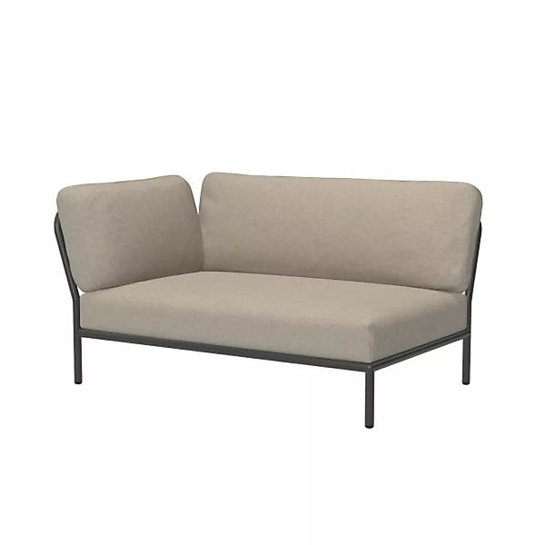 LEVEL Outdoor Sofa Lounge-Modul 2 Asche Dunkelgrau Links günstig online kaufen