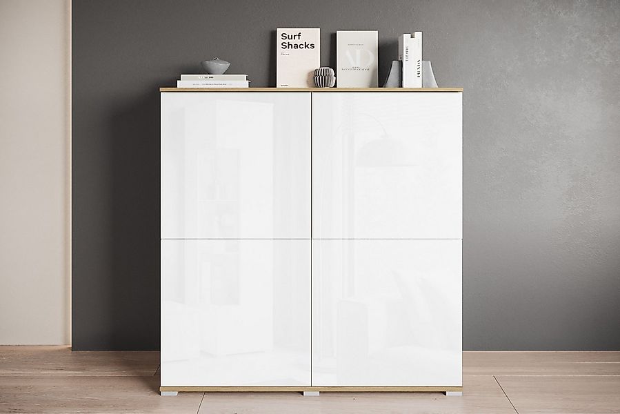 OTTO home Highboard Kenia, moderne grifflose Hochkommode mit 4 Türen, Breit günstig online kaufen