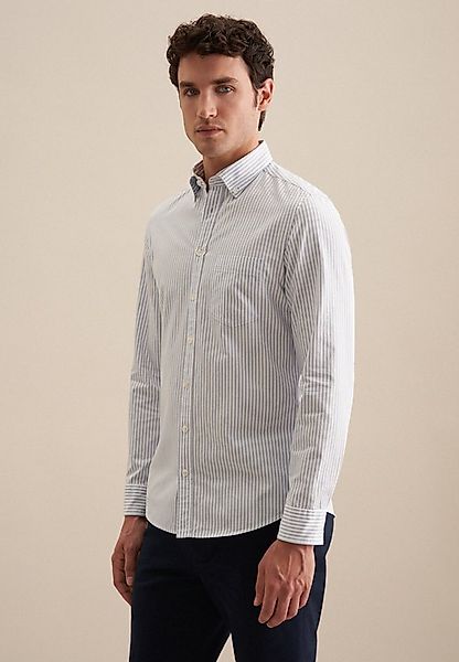 seidensticker Businesshemd Schwarze Rose Slim 1/1 Button-Down-Kragen Streif günstig online kaufen