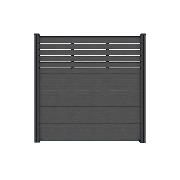 T&J WPC-Steckzaunset Malchow 180 cm x 180 cm Anthrazit günstig online kaufen