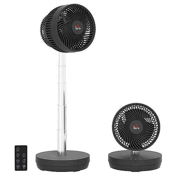 HOMCOM Standventilator USB Wiederaufladbarer Ventilator mit Fernbedienung günstig online kaufen