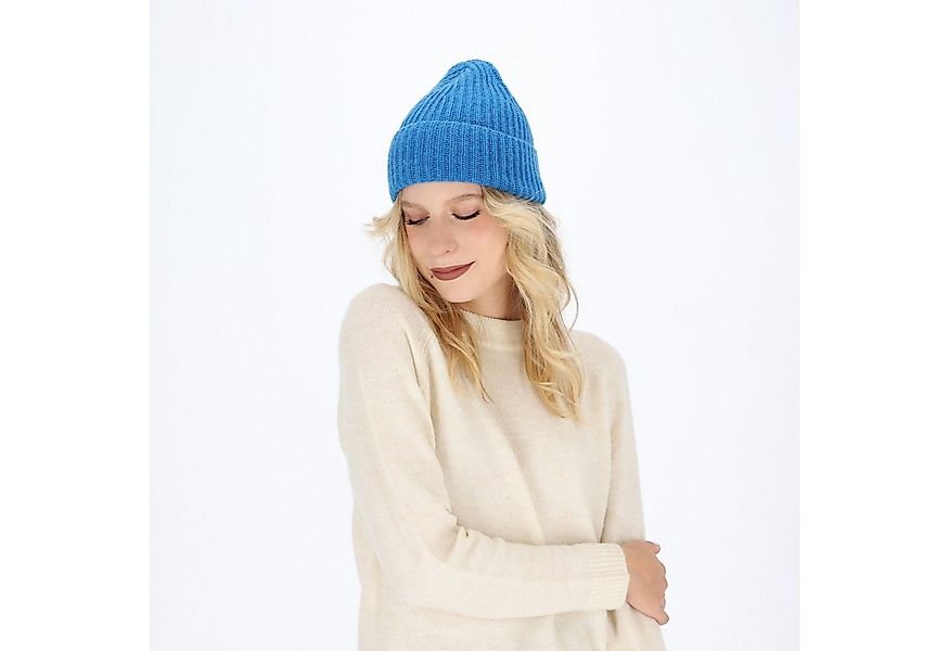 halsüberkopf Accessoires Strickmütze Strickmütze Strickmütze mit breitem Um günstig online kaufen