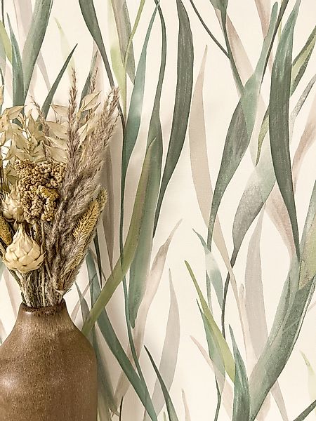 Newroom Vliestapete, Grün Tapete Modern Pflanzen günstig online kaufen