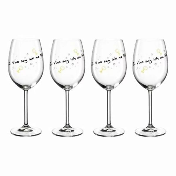 LEONARDO PRESENTE Weinglas 'Zu Vino sag ich nie No' 460 ml 4er Set Weißwein günstig online kaufen