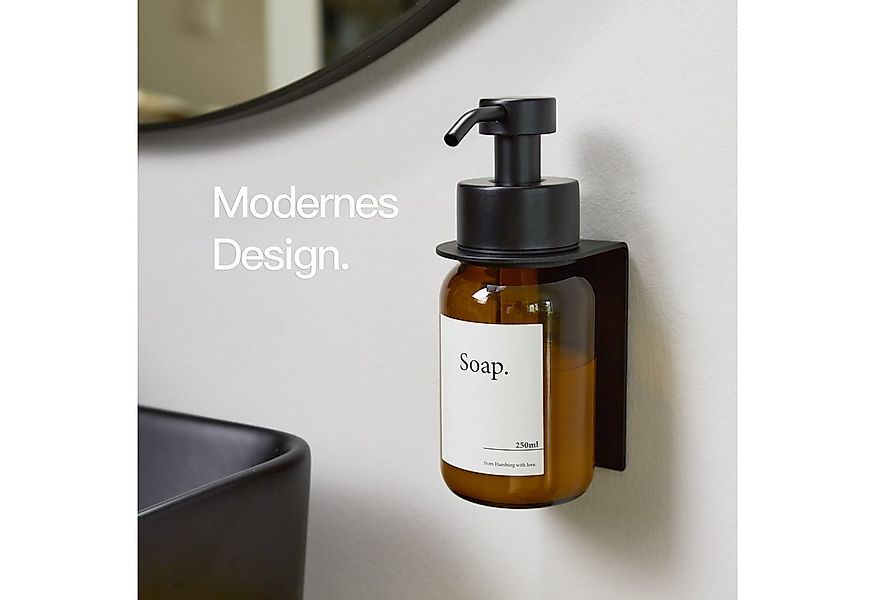 Designfabrik Hamburg Seifenspender Wandmontage ohne Bohren 250 ml, Pumpspen günstig online kaufen