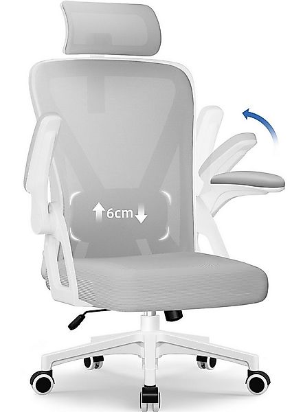 Homimaster Bürostuhl Ergonomischer Bürostuhl, Schreibtischstuhl mit Klappba günstig online kaufen