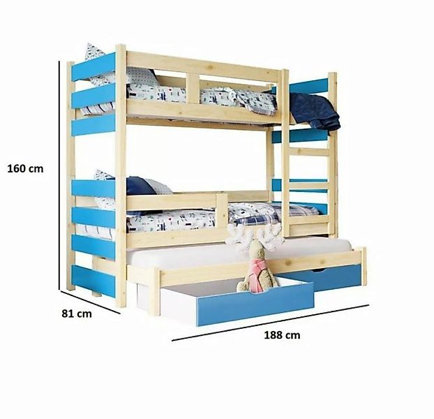 99rooms Kinderbett Lissy (Kinderbett, Bett), 75x188 cm, mit Bettkasten, Kie günstig online kaufen