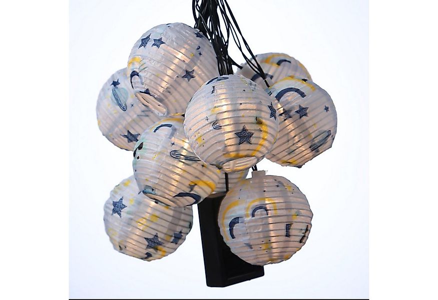 MARELIDA LED-Lichterkette LED Solar Lichterkette 10 blaue Lampions Weltall günstig online kaufen
