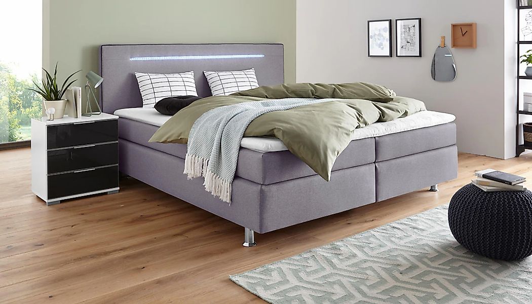 COLLECTION AB Boxspringbett, inkl. LED-Beleuchtung, Topper und Kissen günstig online kaufen