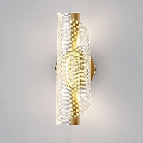 LED Wandleuchte Valentin in Gold und Transparent 9W 505lm 306mm günstig online kaufen