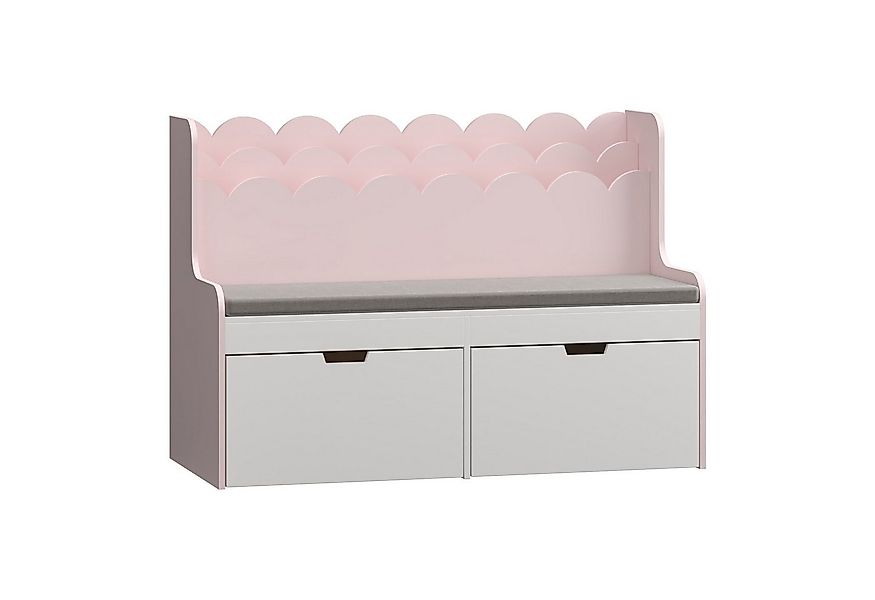 en.casa Sitzbank, mit Regal für Kinder »Vestnes« 100x45x70 cm Cotton Candy/ günstig online kaufen