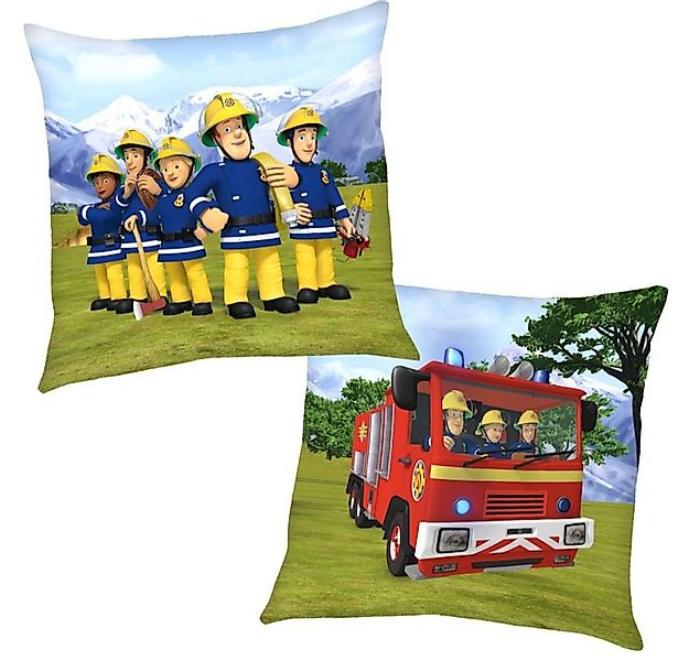 Feuerwehrmann Sam Dekokissen Bergrettung Kinder Deko-Kissen 40 x 40 cm Feue günstig online kaufen