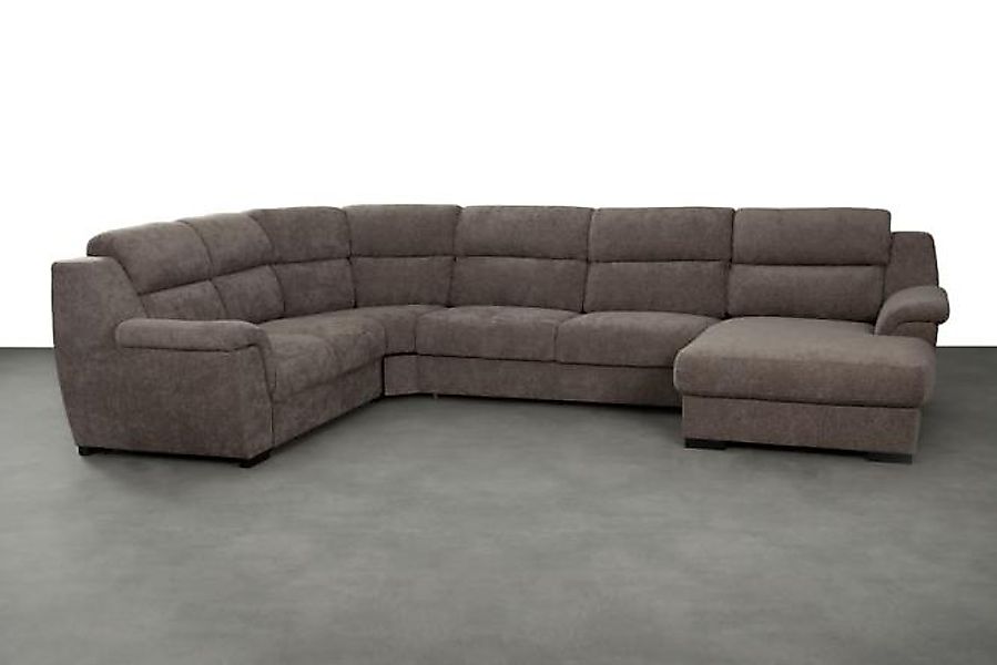 Wohnlandschaft U-Form 262x370x163 cm Braun günstig online kaufen