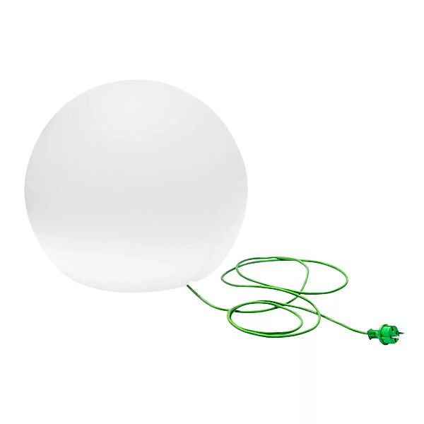 Pedrali - Happy Apple 330E Bodenleuchte - opal/Kabel grün/Ø 50cm günstig online kaufen