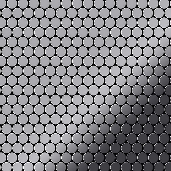 ALLOY Mosaik Fliese Massiv Metall Edelstahl Marine Hochglanz Grau 1,6mm Pen günstig online kaufen
