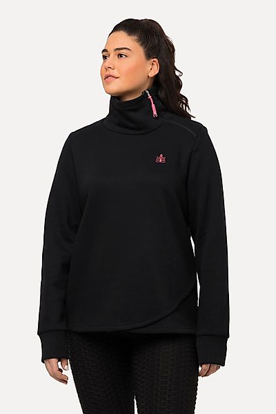 Ulla Popken Sweatshirt Sweatshirt Stehkragen Zipper günstig online kaufen