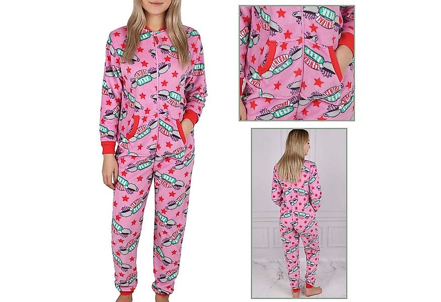 Sarcia.eu Schlafanzug Friends Rosa Damen Einteiler/Pyjama mit Taschen, mit günstig online kaufen