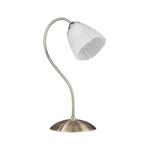 SPOT Light Tischleuchte 7529111 altgold weiß Metall Glas B/H: ca. 28,5x43,5 günstig online kaufen