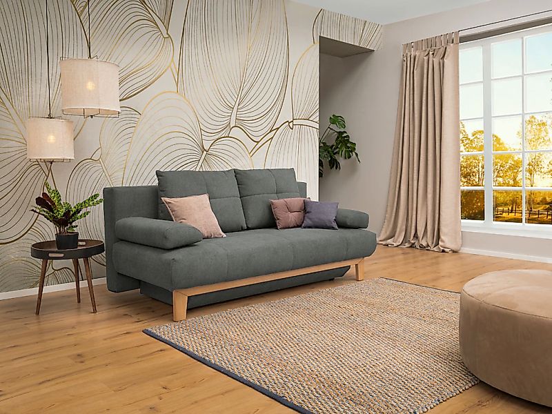 alina Schlafsofa "Ama" mit Bettfunktion und Stauraum günstig online kaufen