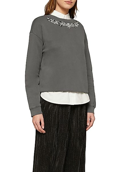 s.Oliver Sweatshirt mit dekorativen Steinen günstig online kaufen