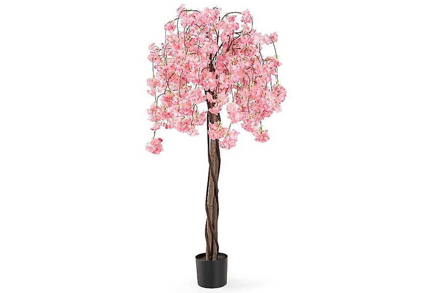 Kunstbaum Kirschblütenbaum, COSTWAY, Höhe 163 cm, Künstlicher Kirschblütenb günstig online kaufen