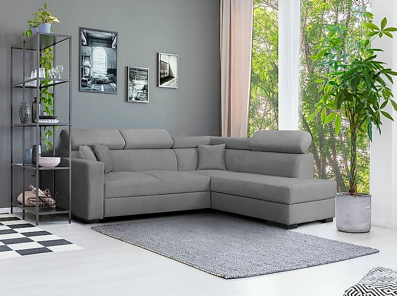 Home affaire Ecksofa »Tulio L-Form«, wahlweise mit Bettfunktion und Bettkas günstig online kaufen
