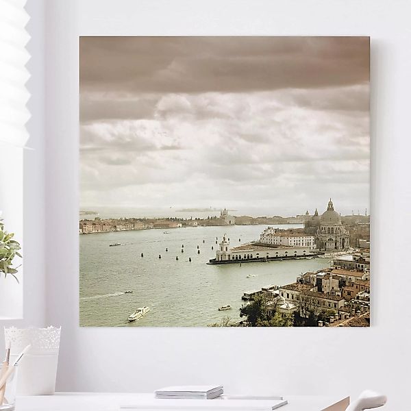 Leinwandbild Architektur & Skyline - Quadrat Lagune von Venedig günstig online kaufen