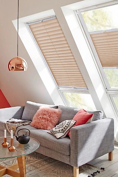 sunlines Dachfensterplissee "StartUp Style Crepe" Lichtschutz verspannt mit günstig online kaufen