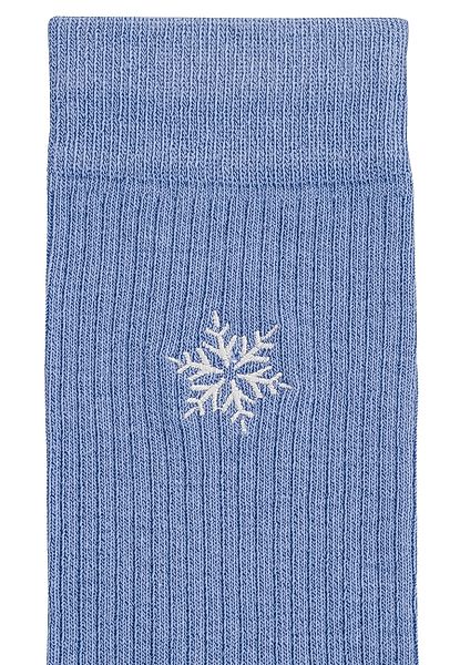 MELA Socken Unisex Gerippte Socken Stickerei günstig online kaufen