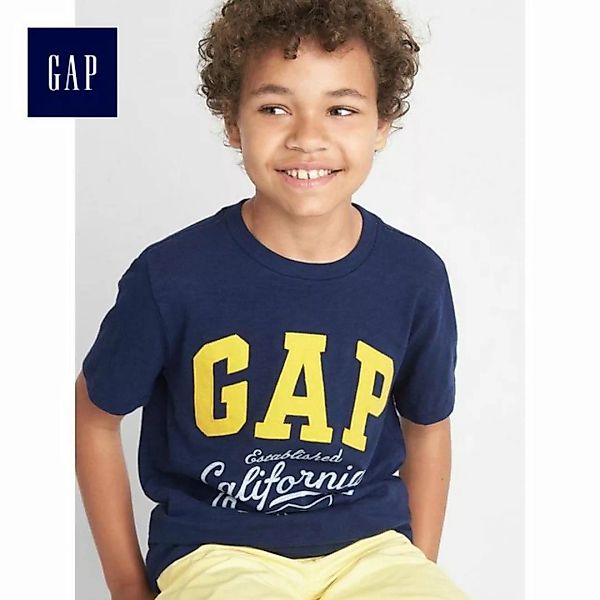 GAP Print-Shirt blaue Print Shirt GAP Logodruck auf der Vorderseite günstig online kaufen