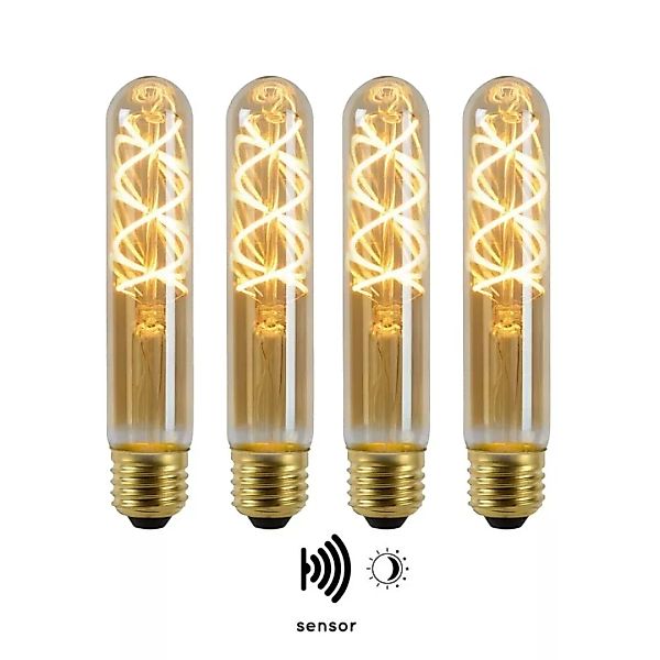 Vintage LED Lampe, Dämmerungssensor, E27, Röhre T32, Filament, 4W, 230lm, 2 günstig online kaufen