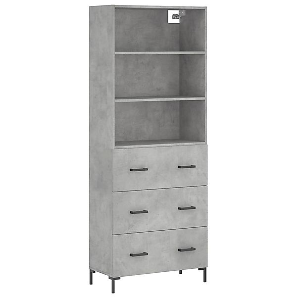 vidaXL Highboard Betongrau 69,5x34x180 cm Holzwerkstoff 3189385 günstig online kaufen