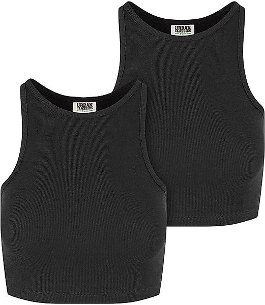 URBAN CLASSICS Muskelshirt "Urban Classics Ladies Organic Cropped Rib Top 2 günstig online kaufen