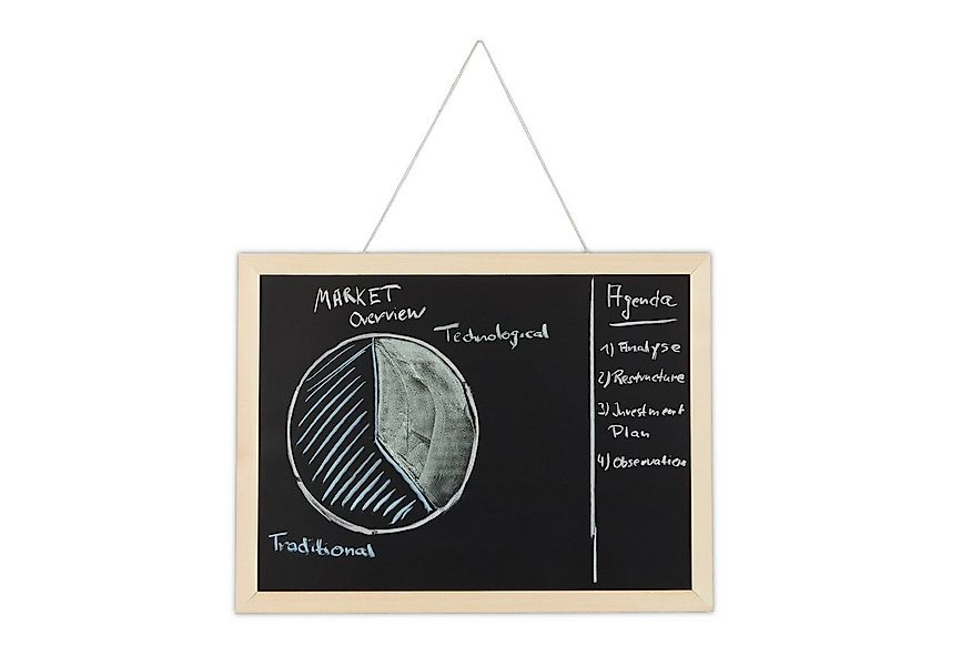 relaxdays Wandtafel Kreidetafel mit Holzrahmen, 30 x 40 cm günstig online kaufen
