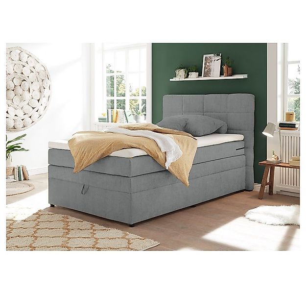 Lomadox Boxspringbett TEREZIN-09, Jugendbett, 120x200, mit Bettkasten, Härt günstig online kaufen