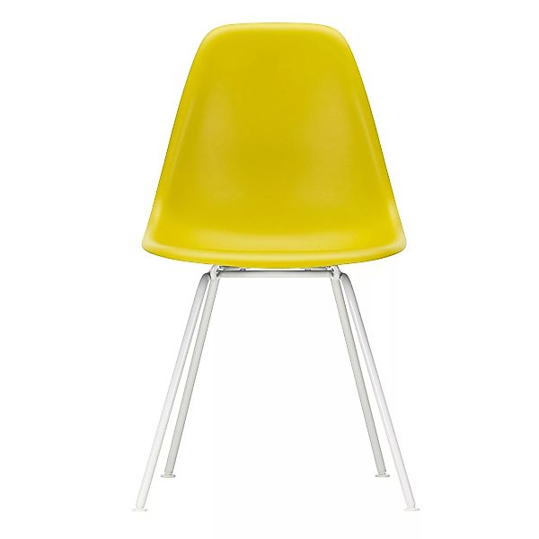 Vitra - Eames Plastic Side Chair DSX Gestell weiß - senfgelb/Sitzschale Pol günstig online kaufen