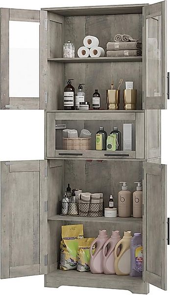 GarveeMore Hochschrank Badezimmerschrank Badschrank Badkommode Badezimmermö günstig online kaufen