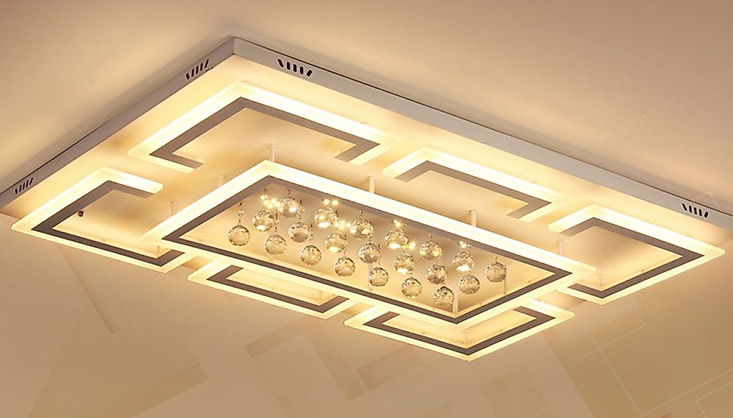 Eurotondisplay LED Deckenleuchte LED Pendelleuchte Kristall Fernbedienung D günstig online kaufen