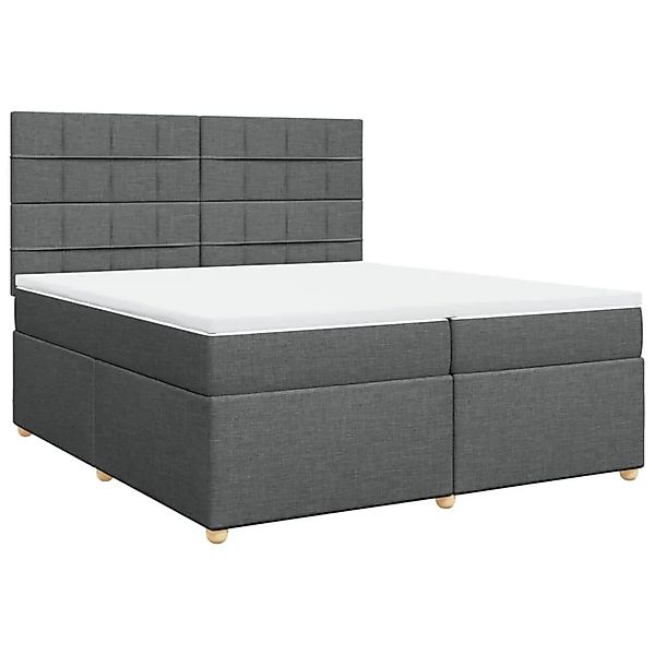 vidaXL Boxspringbett mit Matratze Dunkelgrau 200x200 cm Stoff 3293688 günstig online kaufen