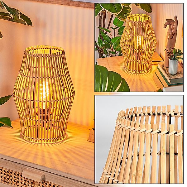 hofstein Tischleuchte Tischlampe aus Metall/Bambus in günstig online kaufen