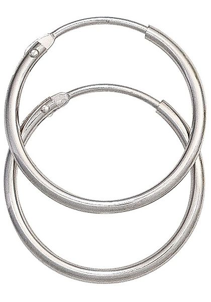 JOBO Paar Creolen, rund 585 Weißgold günstig online kaufen