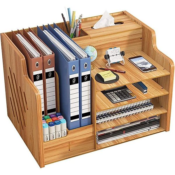 zggzerg Regal-Schreibtisch Aktualisierter Schreibtisch-Organizer aus Holz, günstig online kaufen