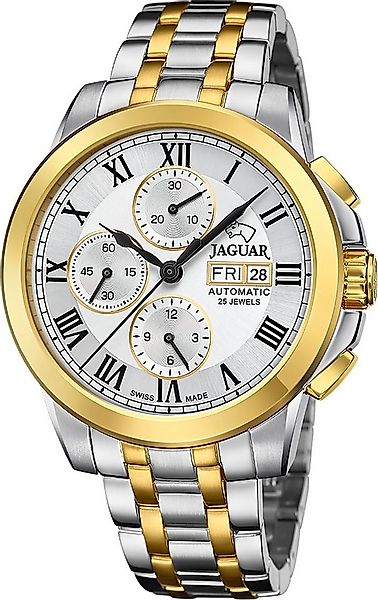 JAGUAR Quarzuhr Jaguar Herrenuhr Edelstahl silber gold Le, (Analoguhr), Her günstig online kaufen