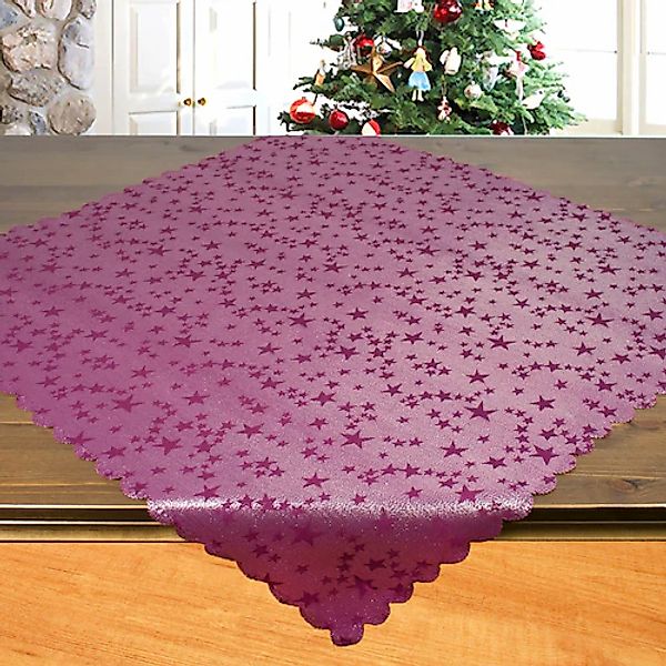 Delindo Lifestyle Mitteldecke »Sternchen allover« mit Lurex-Sternchen günstig online kaufen