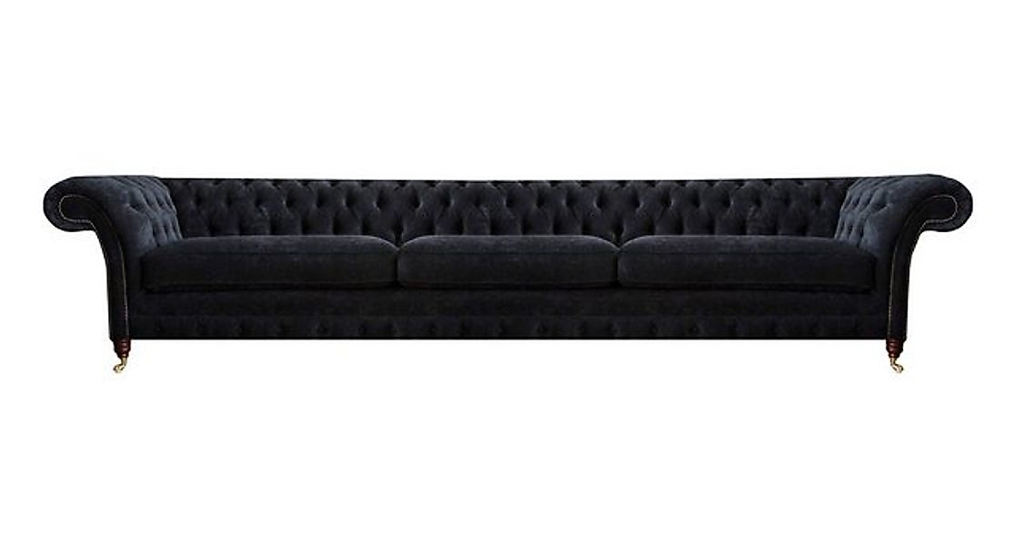Xlmoebel Chesterfield-Sofa Luxuriöses Wohnzimmer-Sofa in Schwarz im Chester günstig online kaufen