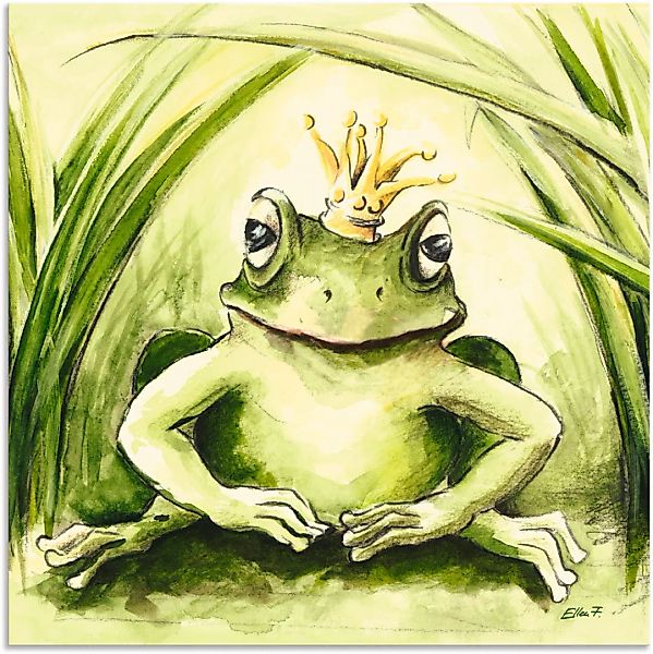 Artland Wandbild "Kleiner Frosch", Geschichten & Märchen, (1 St.), als Alub günstig online kaufen